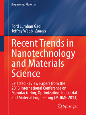cover image of Recent Trends in Nanotechnology and Materials Science